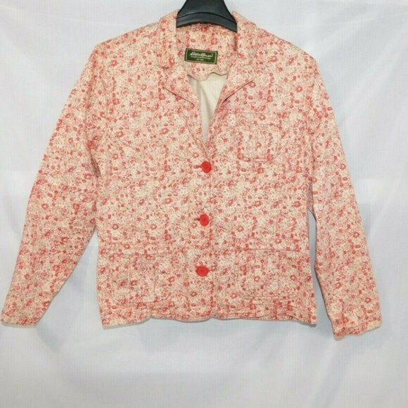 Eddie Bauer Floral Blazer - Red and Cream - Picture 1 of 10